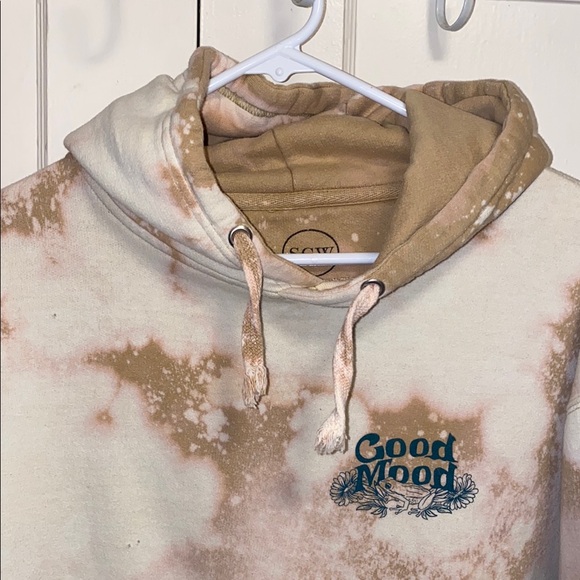 SCW Large Good Mood Bleach Dye Hoodie - Picture 5 of 15